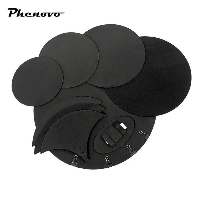 10x Trống Tắt Tiếng Yên Tĩnh Thực Hành Pad Bass Snare Trống Tắt Tiếng Pad 10inch, 12inch,