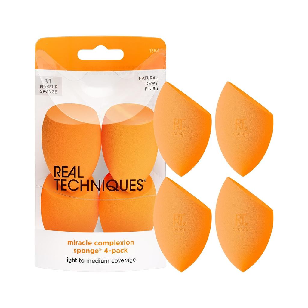 RealTechniques Miracle Skin Tone Beauty Sponge Makeup Brush, Bộ 4 món
