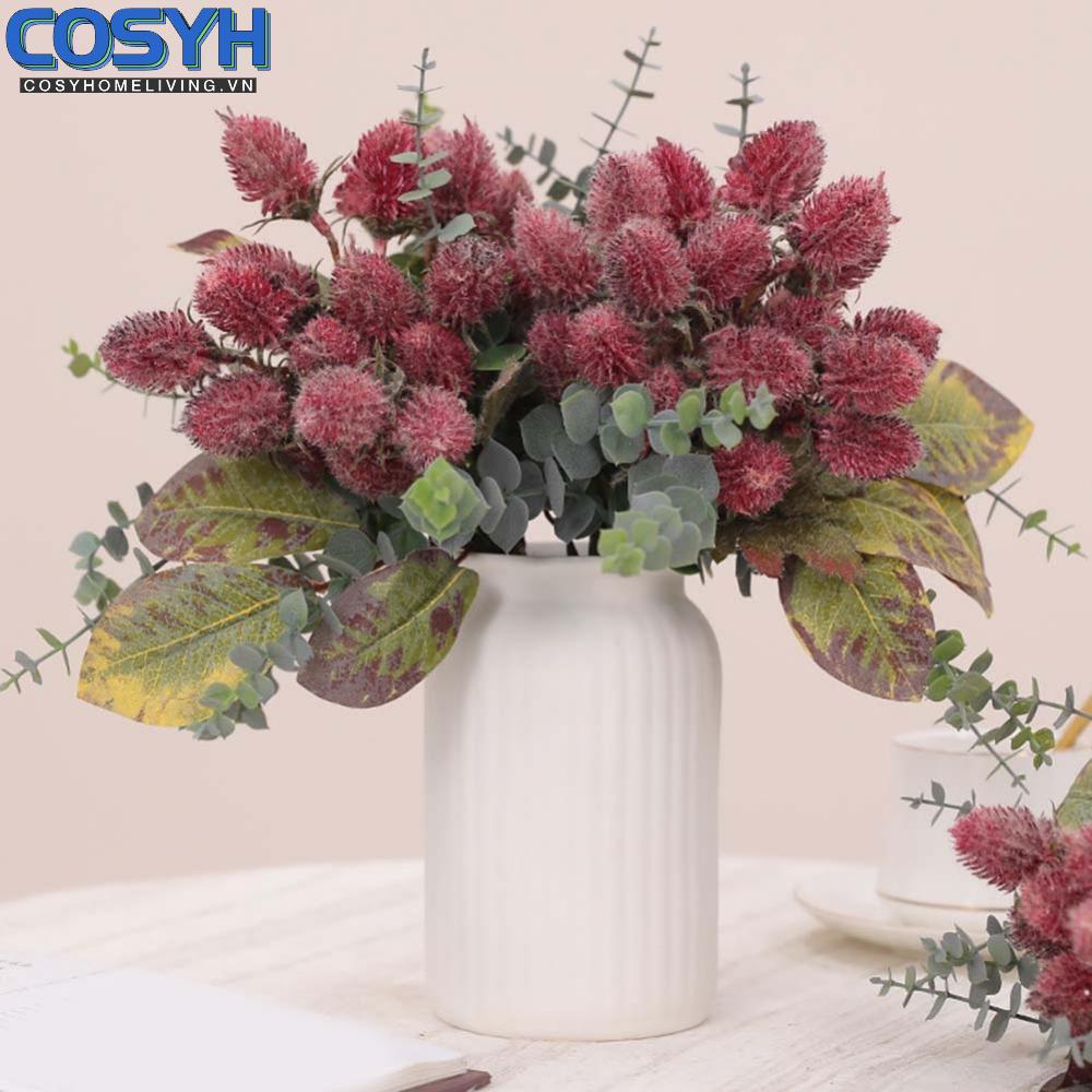 <cosyh>Artificial Eryngium Bouquet Easy To Arrange Eye-catching Design For Any Setting