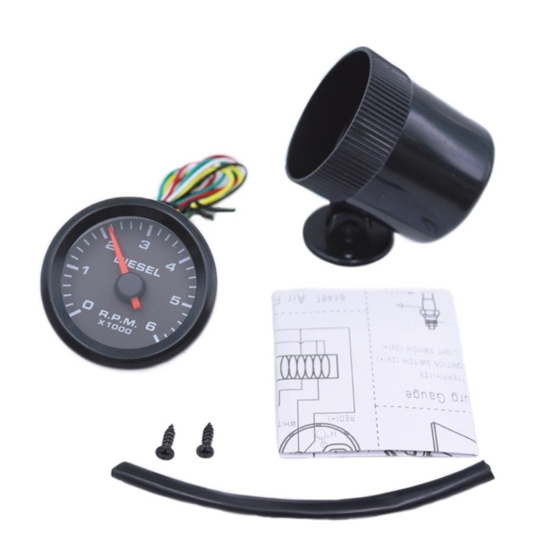 Moon 52Mm 2Inch Diesel Tachometer 6000RPM Động Cơ Chính Xác Tốc Độ Dữ Liệu Monitorinf Lắp Đặt Dễ Dàn