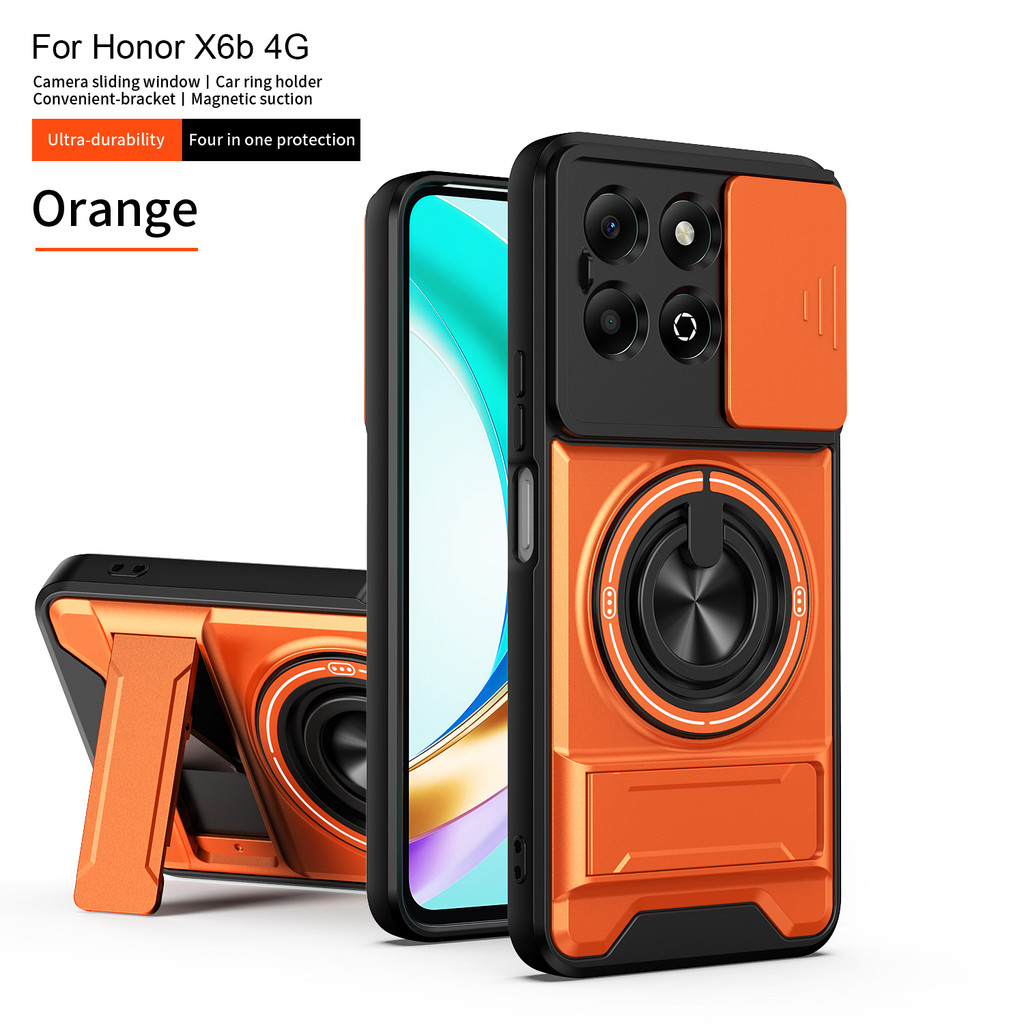 Dành Cho Honor X6B Ốp Lưng Honor X6B Plus Honor X6B Plus Ốp Lưng Magsafe Từ Gấp Giá Đỡ Giáp Quân Sự 