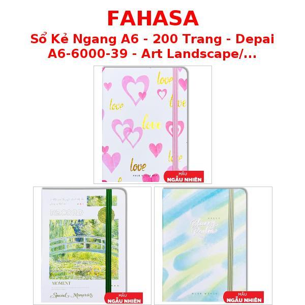 Sổ Kẻ Ngang A6 - 200 Trang - Depai A6-6000-39 - Art Landscape/Hello/Love (Mẫu Bìa Giao Ngẫu Nhiên)