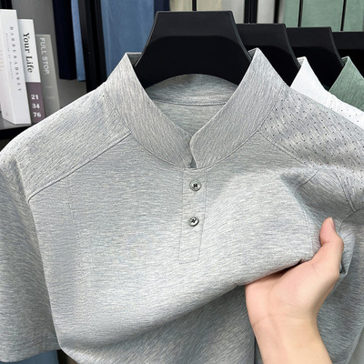 Áo Sơ Mi Polo Nam Cổ Ngắn Tay Retro Cao Cấp Nhìn Thường Ngày Vai Mỏng Phù Hợp Với Mùa Hè Mới Về WW74