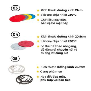 Lodge - Lót nồi chảo silicon cao cấp nhiều màu