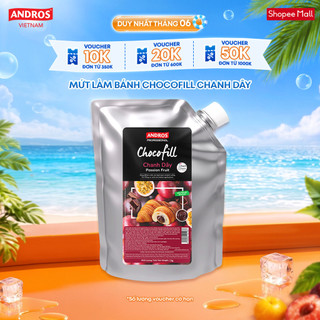 Mứt Sô Cô La Làm Bánh Vị Chanh Dây - ANDROS Chocofill - Nguyên liệu làm bánh - 1KG