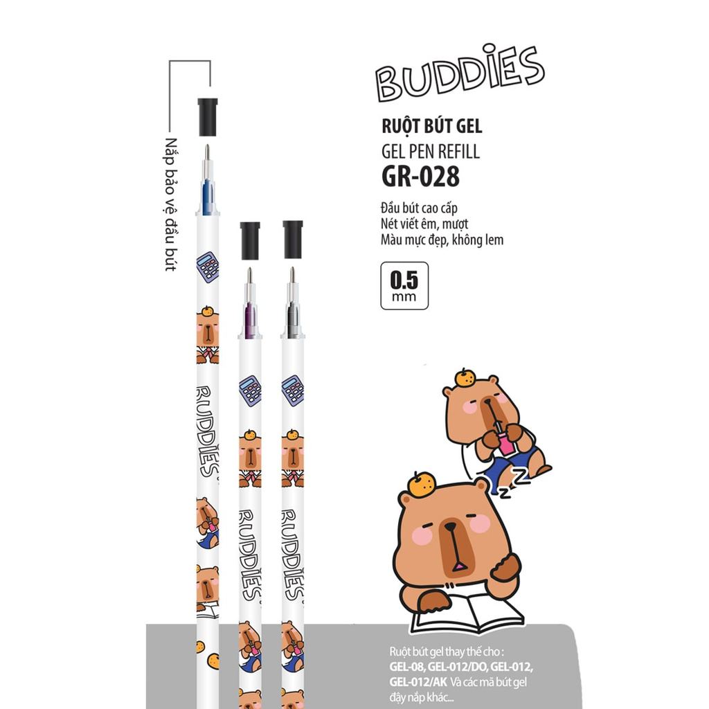 Combo 10 Túi 02 Ruột bút gel Buddies Thiên Long GR-028