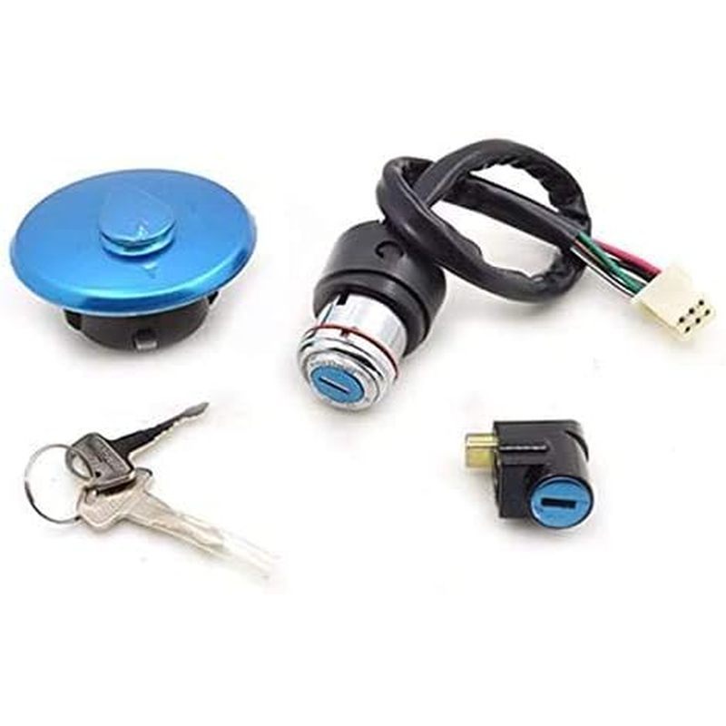Khóa công tắc đánh lửa xe máy + Bộ khóa nắp khí Fule cho Haojue Suzuki GN125 GN 125 125cc Phụ tùng 6