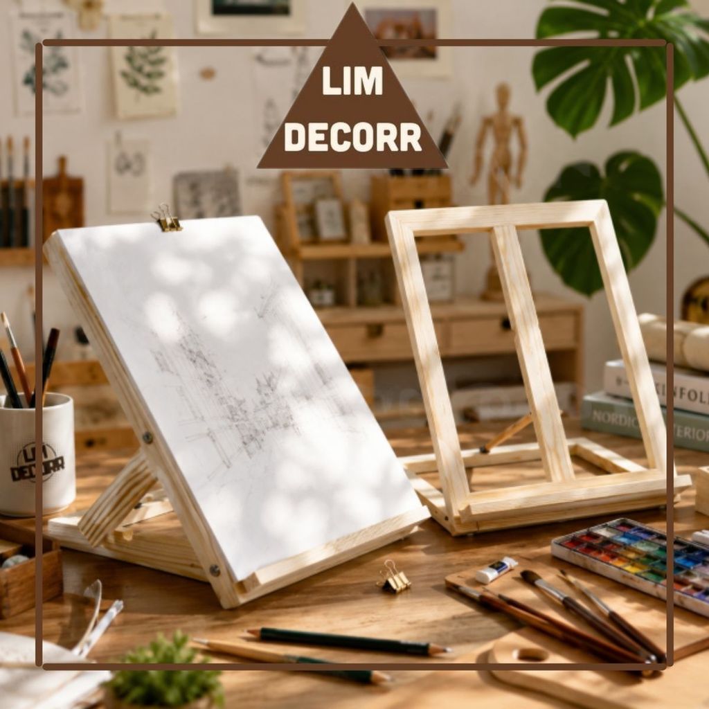 Giá Đỡ Trang Trí Gấp Gọn Bằng Gỗ – Kệ Trưng Bày Tranh, Ảnh, Menu, Sách Decor Để Bàn LIM DECORR