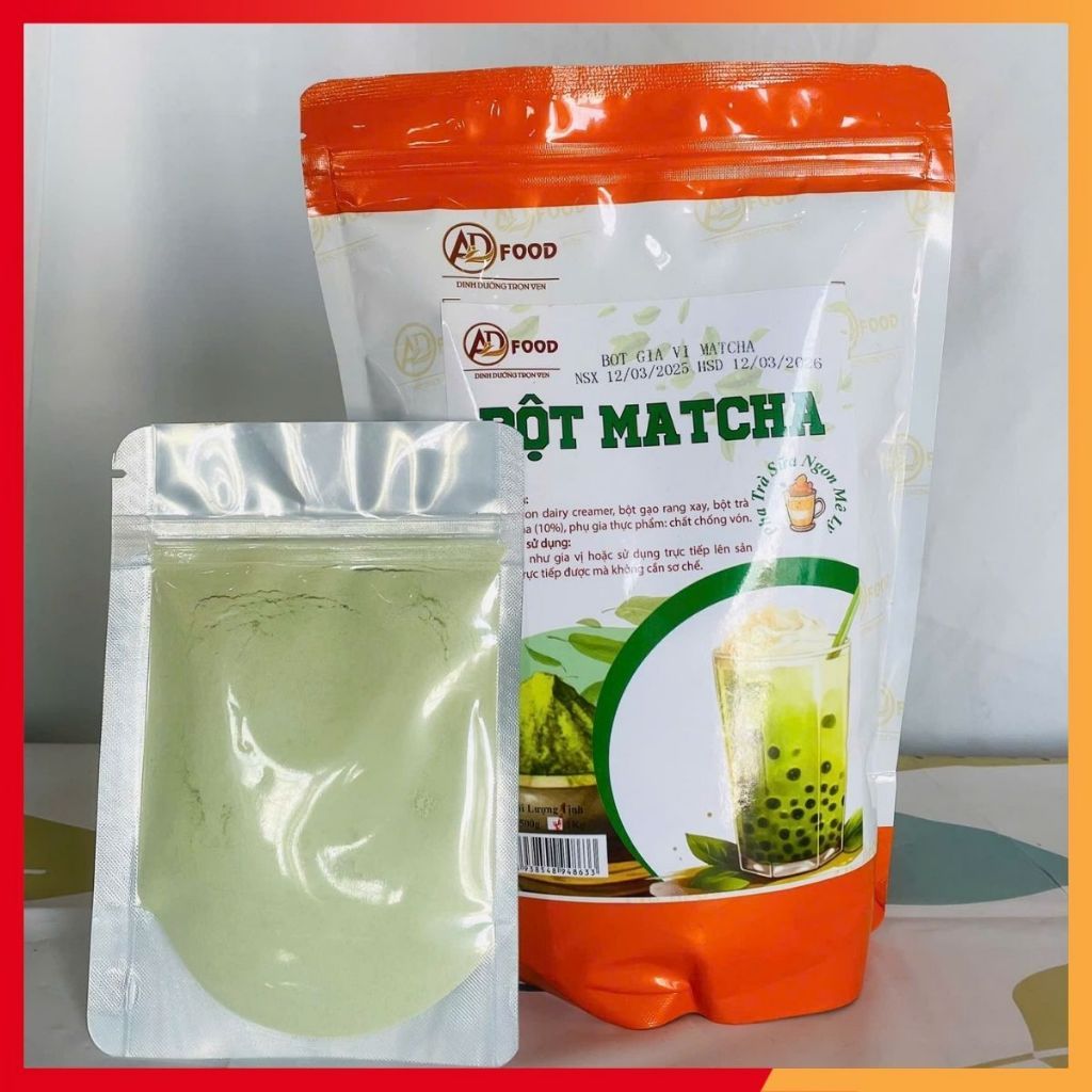 Bột Lắc Matcha AD Food 100g Chiết Lẻ – Hương Matcha Thanh Mát, Phủ Lên Là Ngon