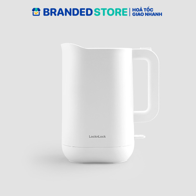 Ấm đun siêu tốc 1.2L giảm âm LocknLock Silent Electric Kettle - Màu trắng EJK216WHT