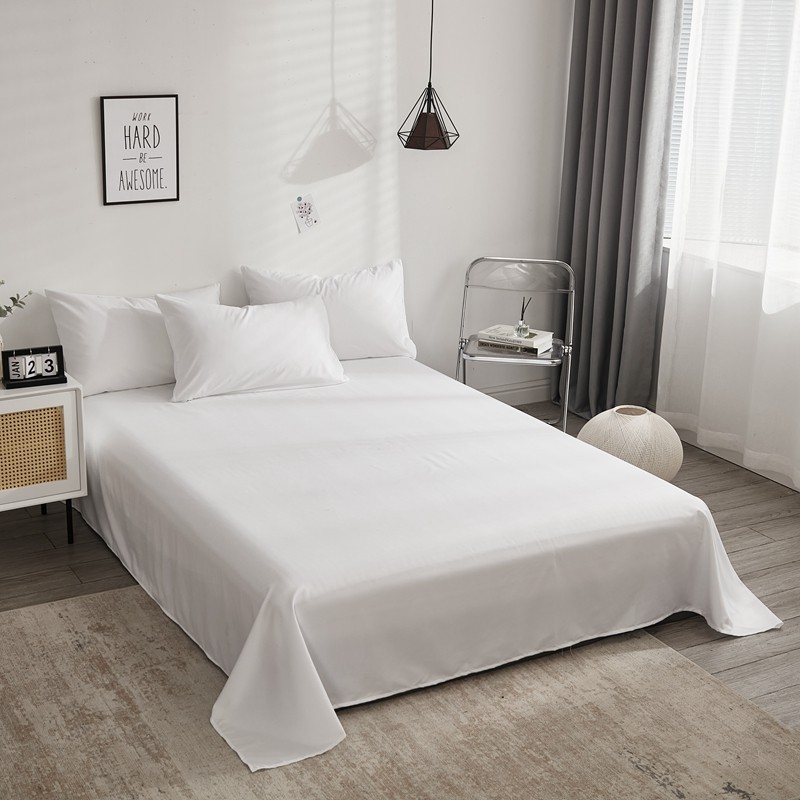 Tấm ga trải giường khách sạn Một mảnh màu trắng Bốn mùa Universal B & B Tấm chuyên dụng Bộ ba mảnh G
