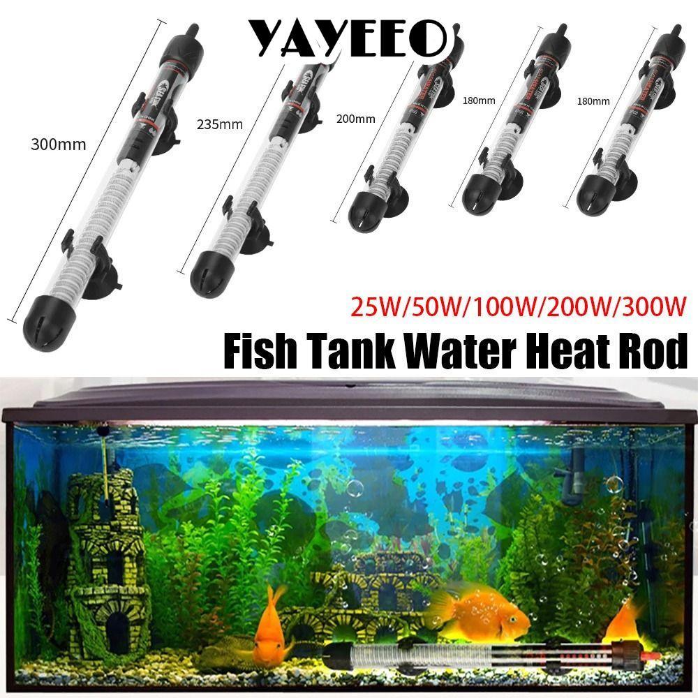 YAYEEO 1 Cái Máy Sưởi Chìm, Bể Cá Có Thể Điều Chỉnh Nhiệt Độ Thanh Nóng, 25W / 50W / 100W / 200W / 3