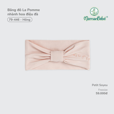 Băng đô La Pomme nhành hoa điệu đà - Sợi Petit Soyeu thoáng mát - Bé gái - Freesize