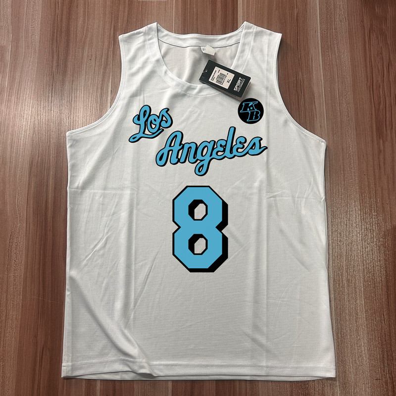 Áo bóng rổ thể thao dáng rộng khô nhanh Los Angeles Kobe 8