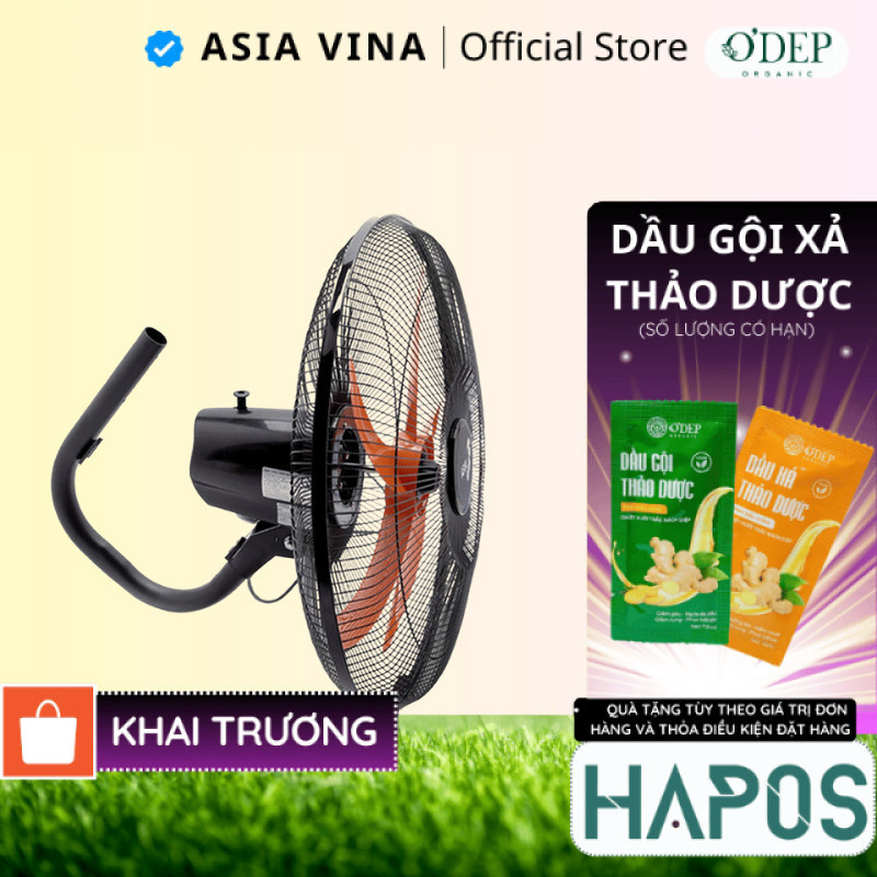 Thùng 2 quạt treo tường cổ cò Asia 80W, gió mạnh, tiếng êm, tiết kiệm điện L20002-DV0 - HAPOS HSA