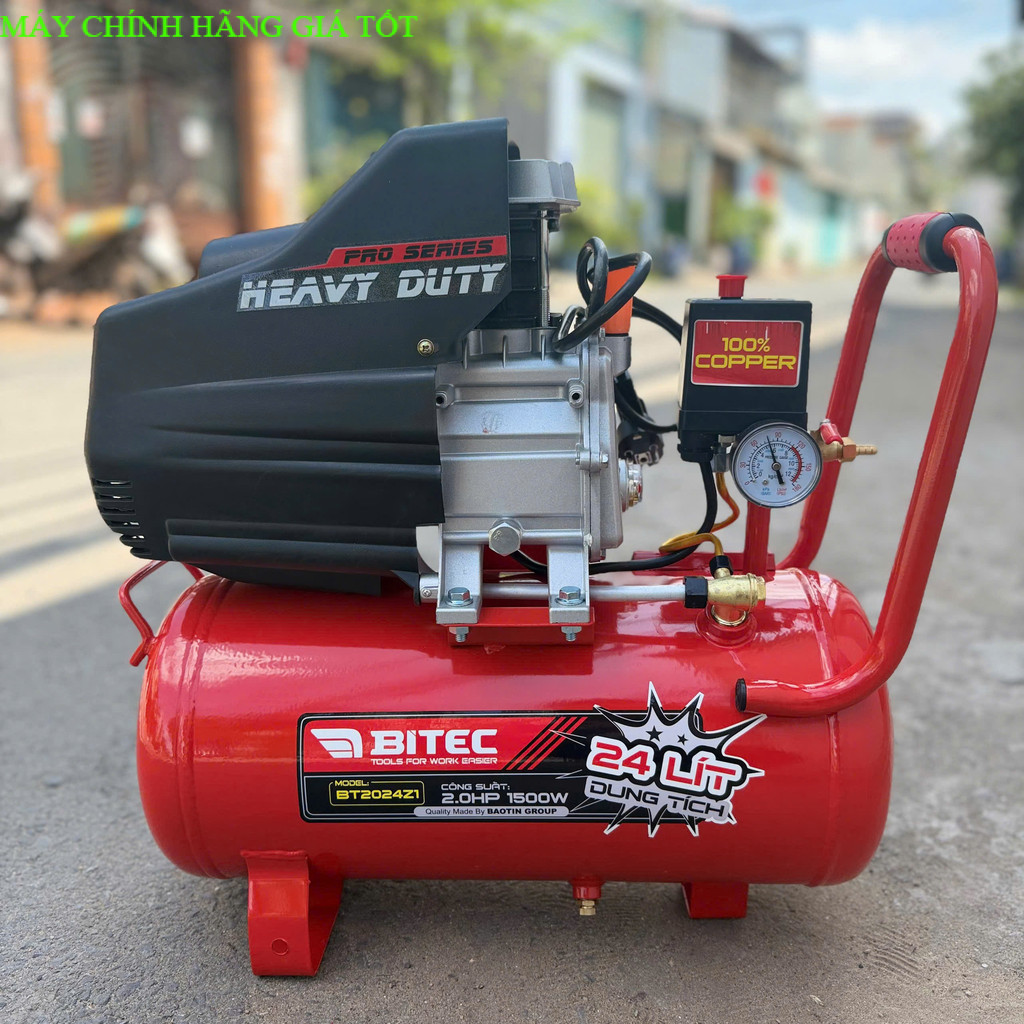 MÁY NÉN KHÍ CÓ DẦU BITEC BT2024Z1  1500W NEW 100% MAYCHINHHANG GT