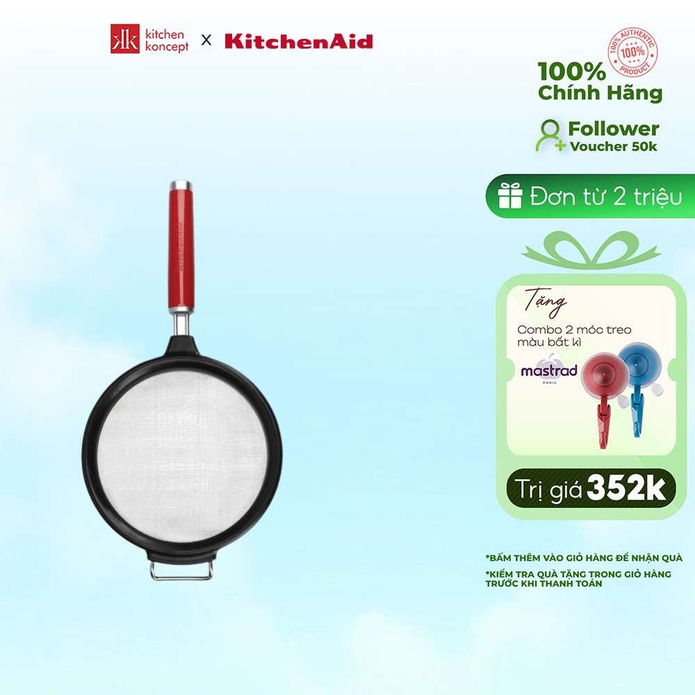 KitchenAid- Rây Lọc Lưới Inox - Màu Đỏ