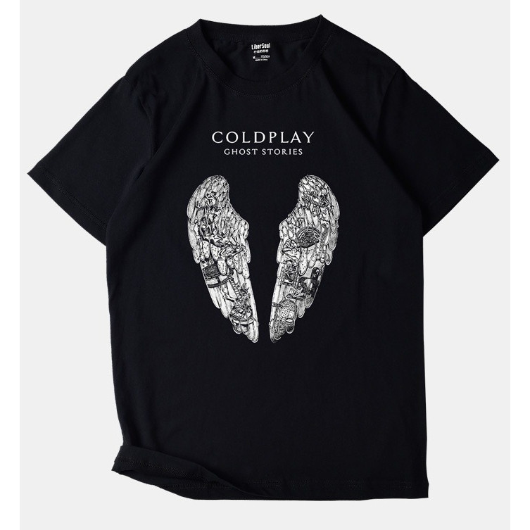 ((100% Cotton) libersoul Coldplay Áo thun ngắn tay Ghost Story in hình mùa hè Hàng có sẵn