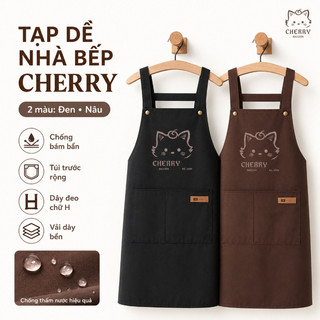 Tạp Dề Nhà Bếp Chống Dầu In Hình Mèo Dễ Thương - Chất Vải Bền, Dễ Làm Sạch, Bảo Vệ Hoàn Hảo Khi Bạn Vào Bếp