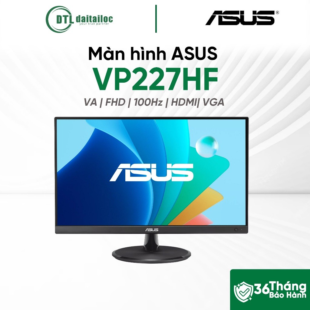 MÀN HÌNH ASUS VP227HF  21.45 INCH VA 100HZ 1MS MPRT | Chính Hãng | Bảo Hành 36 Tháng