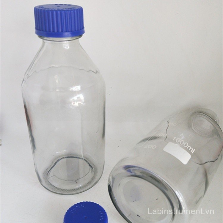 Chai Hóa Chất Nắp Xanh Phòng Thí Nghiệm / Reagent Bottle Blue Cap GL45 Combo Tiết Kiệm