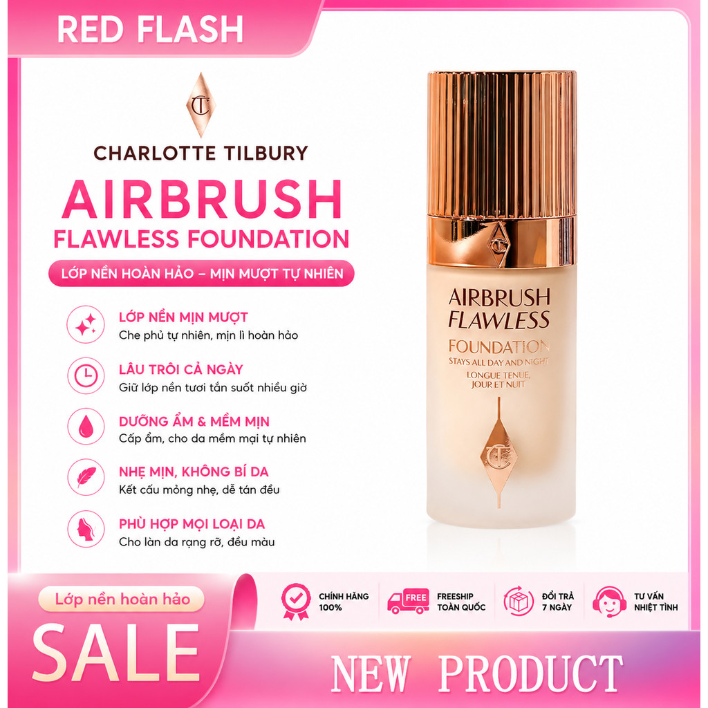 Kem Nền Charlotte Tilbury Airbush Flawless Foundation 30ml