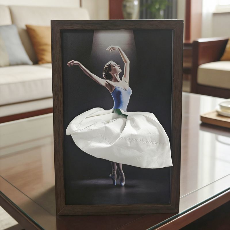 Creative Ballet Dancer Tissue Box Ins Style Home Decorative Art Photo Frame Tissue Box 2026 Explosio