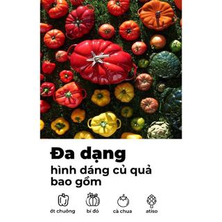 Staub - Tô gốm cà chua màu đỏ cherry - 19cm