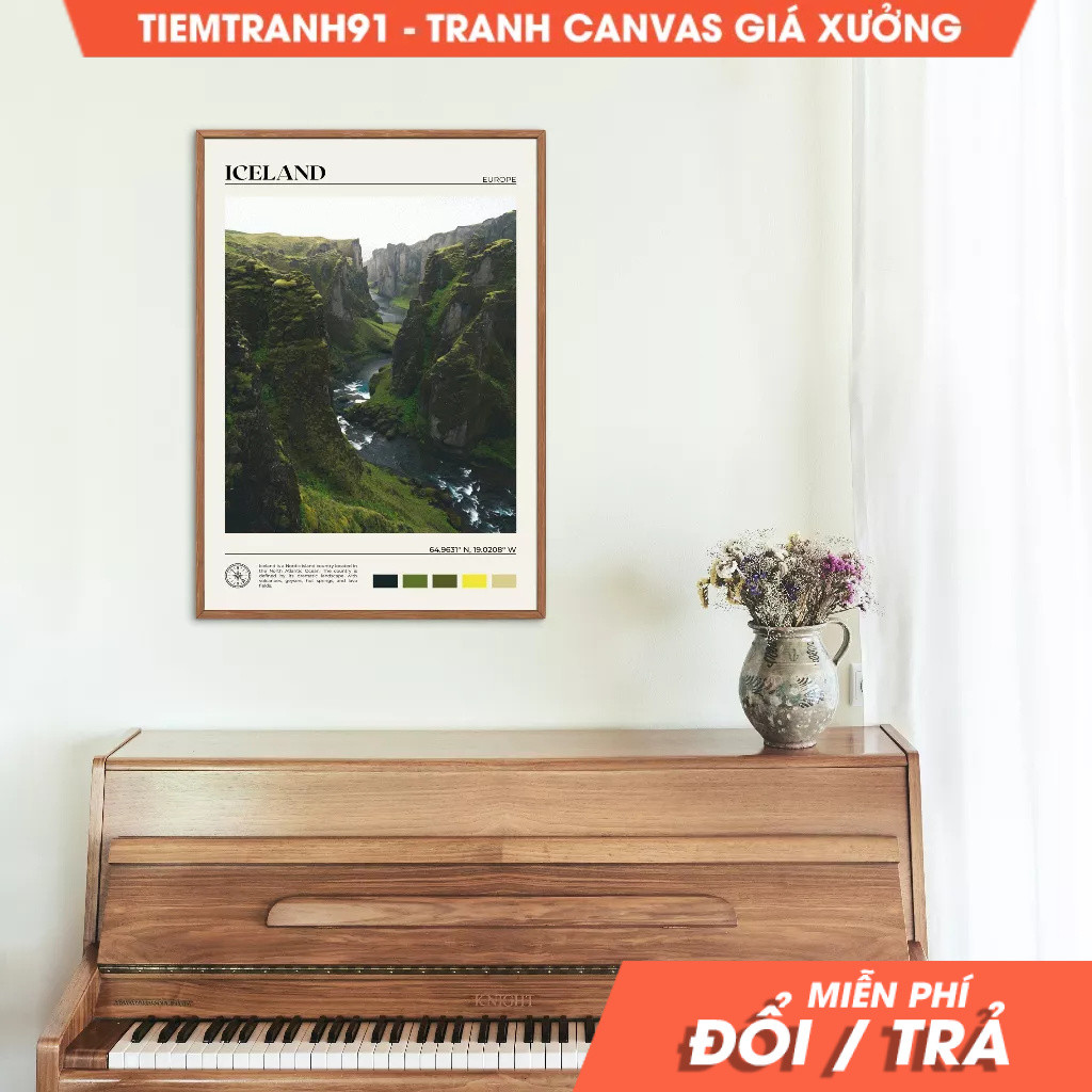 Tranh treo tường, Oil Paint, Iceland Wall Art, Iceland Poster, Iceland Photo, Iceland Wall Decor, Eu