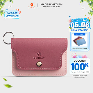 Ví Yuumy (Thời trang nữ nắp gập cỡ nhỏ - Ví móc khóa da YMK2) Bagsmart