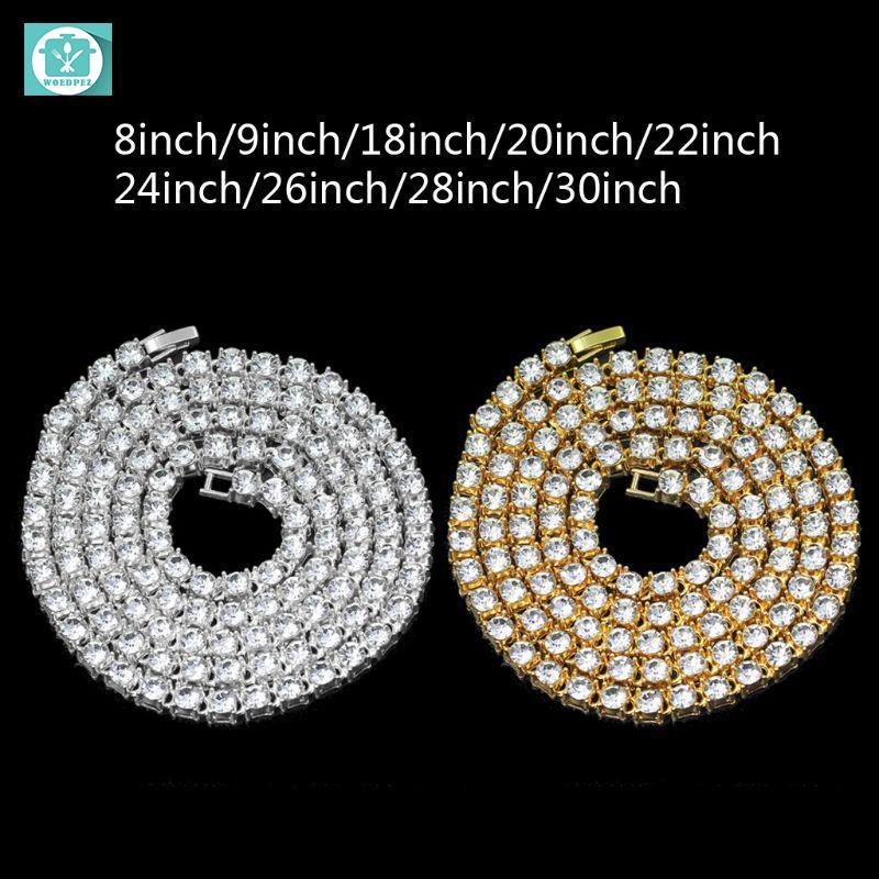 Iced Tennis Chain Men Chunky Necklace Cubic Zircon Miami Cuban Link ChainJewelry