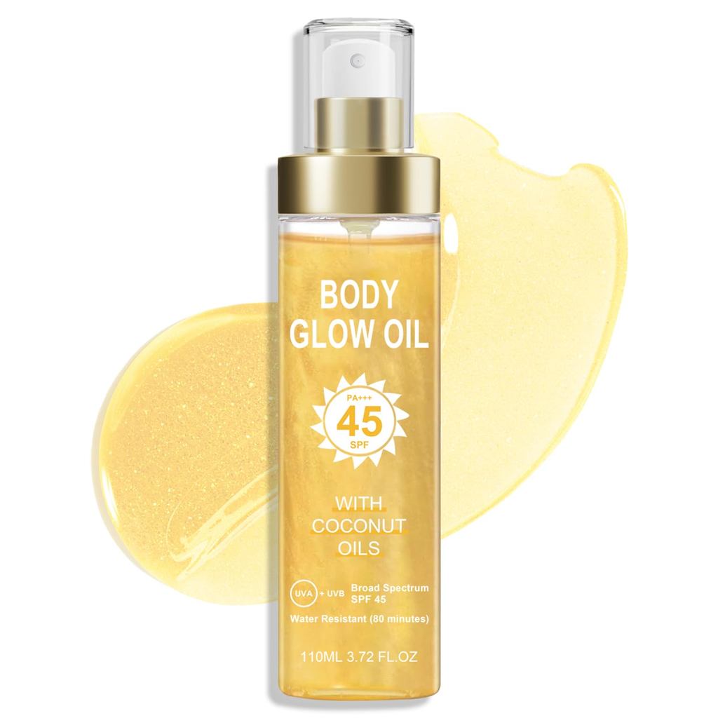 Dầu làm sáng cơ thể, Dầu làm sáng da chống nắng, Kem chống nắng phổ rộng SPF45, Dầu cơ thể chứa dầu 