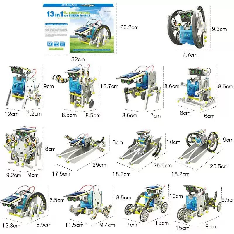 New Product~DIY Educational science experiment toy set with solar power13Combination1Intelligent Rob