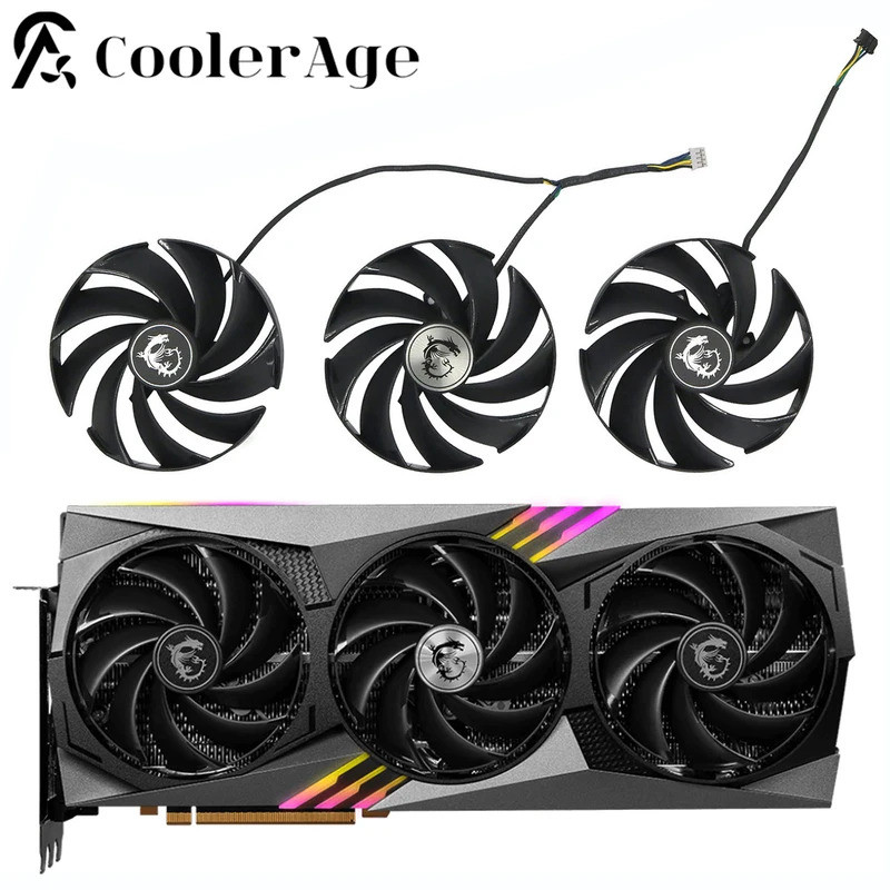 IFor MSI RTX 4080 4090 GAMING X TRIO Video Card Fan 95MM PLD10020B12H RTX4080 RTX4090 Card Đồ Họa Th