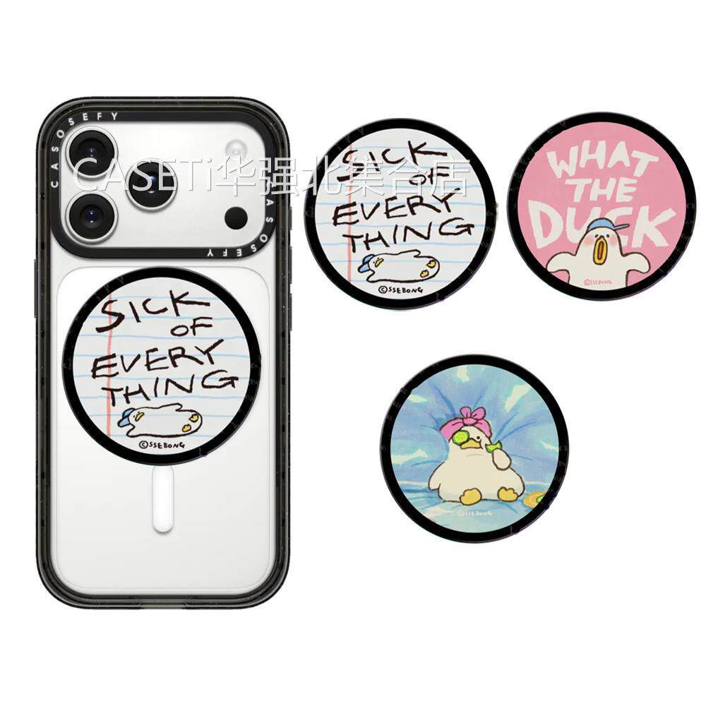 griptok popsocket magsafe CASE Đồng Thương Hiệu SSEBONG Nằm Vịt Phẳng Series Magsafe Túi Khí Từ Tính