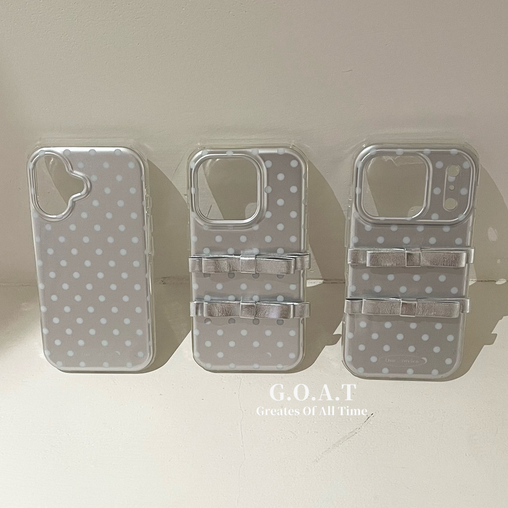 G.O.A.T Vỏ hai lớp + nơ Tương thích cho iPhone 17 pro max iPhone 17 16 14 13 15 pro iPhone 17 Vỏ bảo