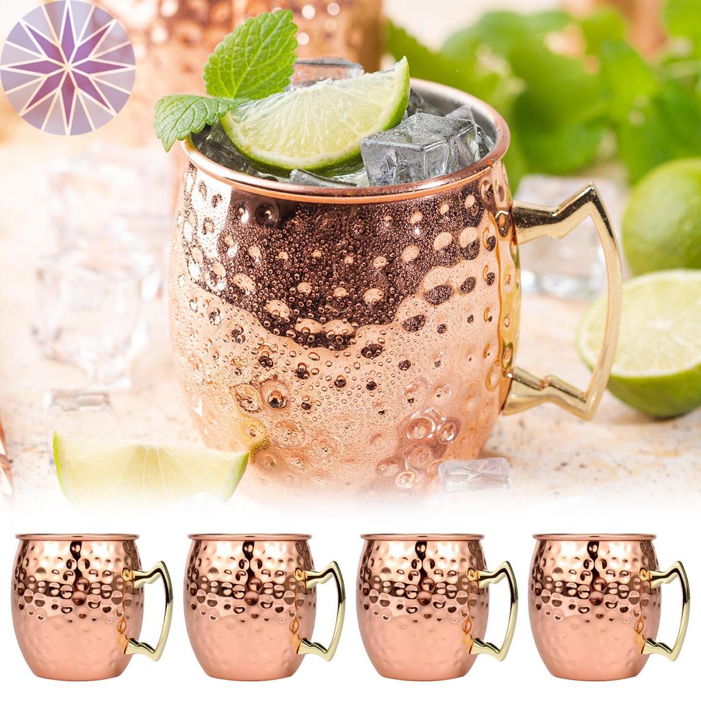4 Moscow Mule Copper Mug 304 Thép không gỉ Moscow Mule Cup cho văn phòng tại nhà Thanh cắm trại SHOP