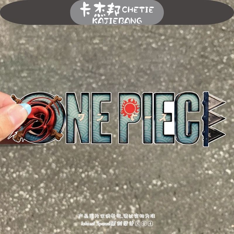 ONE PIECE ONE PIECE Anime Cá Tính Retro Văn Bản Logo Xe Hơi Miếng Dán Trang Trí Cơ Thể Decal
