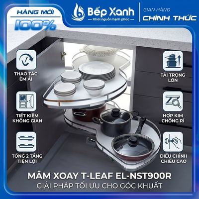 Mâm xoay góc hình lá, mở phải T-Leaf Ecalite EL-NST900R