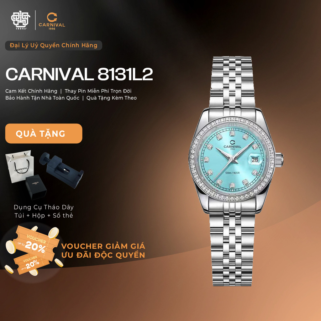 Đồng Hồ Nữ Carnival 8131L2-VT-XT Hàng Chính Hãng 1994s WATCH