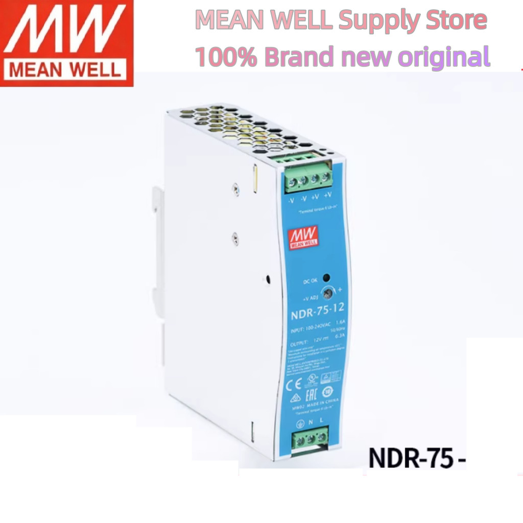 NDR-75 75W MEAN WELL Đầu ra đơn DIN RAIL NDR-75-12 NDR-75-24 NDR-75-48