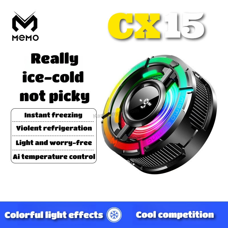 Điện thoại di động MEMO CX15 5V / 3A AI Freeze PUBG Máy làm mát trò chơi bán dẫn Bộ tản nhiệt quạt l