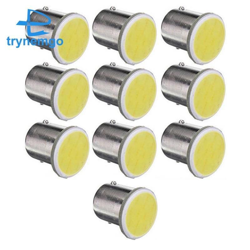 10 Chiếc Trắng 1156 BA15S P21W LED Ô Tô 1156 Đèn COB 12 SMD 12V Điện Áp
