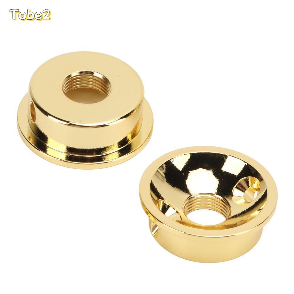 TOBE2 2 Chiếc Đàn Guitar Điện Jack Đĩa, Màu Vàng Tròn Đàn Guitar Điện Jack Cover, Kim Loại Chuyên Ng