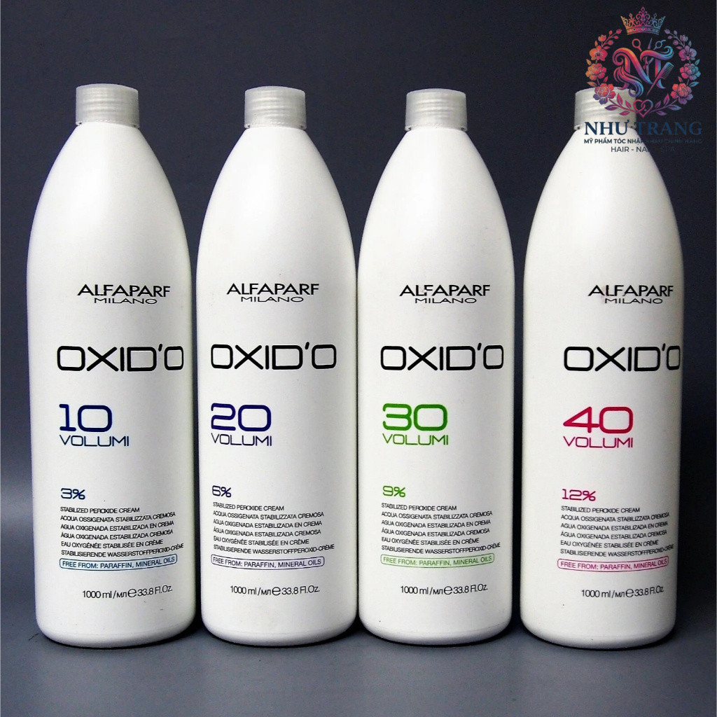 Kem oxy trợ nhuộm thuần chay Alfaparf Milano - Oxid'o Stabilized Peroxide Cream 1000ml .NT