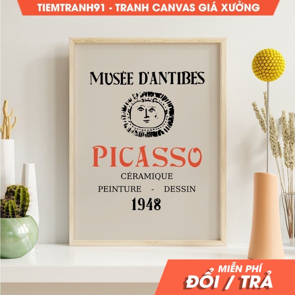 Tranh treo tường PICASSO Exhibition Poster, Abstract Gallery, Picasso Wall Art, Picasso Picture Cont