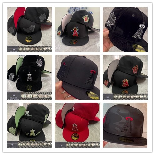 LA Angels of Anaheim Angels Mũ Chống Điều Chỉnh 59FIFTY Mũ Số Mũ Băng Tay Full Mũ Kích Thước Mũ Chốn