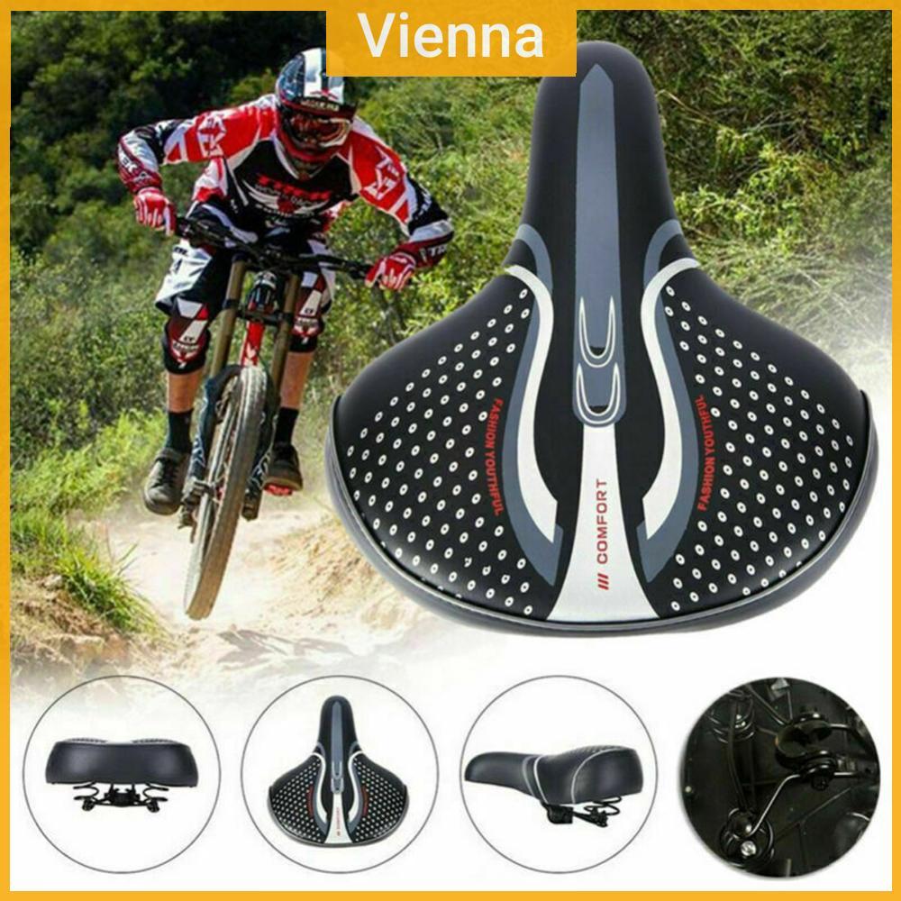 Yên xe đạp cực rộng Yên xe đạp bằng da PU Xe đạp điện treo thoải mái MTB Ghế ngồi xe đạp Giảm xóc Yê