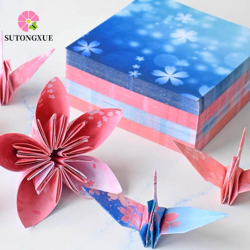 SUTONGXUE 400 Chiếc Giấy Gấp Nhiều Màu Sắc, Gấp Handmade Bầu Trời Đầy Sao Giấy Origami, Sáng Tạo Thê