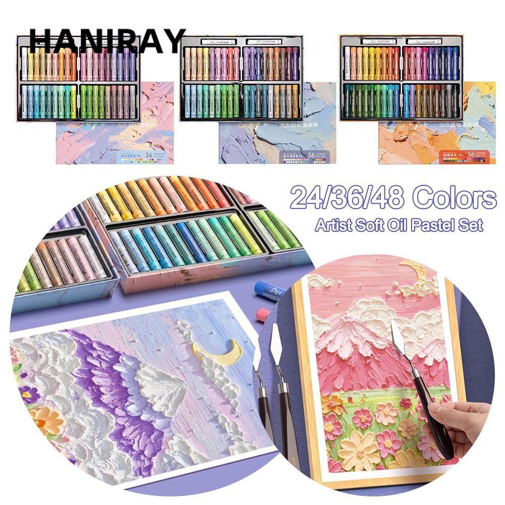 Bút chì vẽ tranh HANIRAY, 24 / 36 / 48 Màu sắc nghệ sĩ chuyên nghiệp Bộ phấn dầu mềm, Quà tặng An to